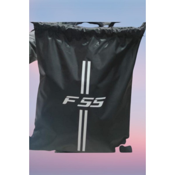 Torba Çanta Büzgülü Ipli Ayakkabı Günlük Kullanım 49x31 Cm siyah beyaz 49,5